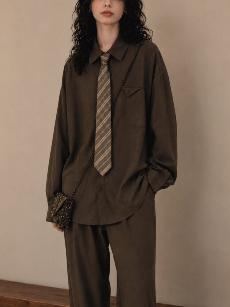 Dark Academia Oversized Shirt