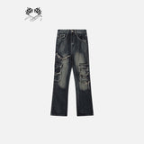 Distressed Baggy High-waist Jeans