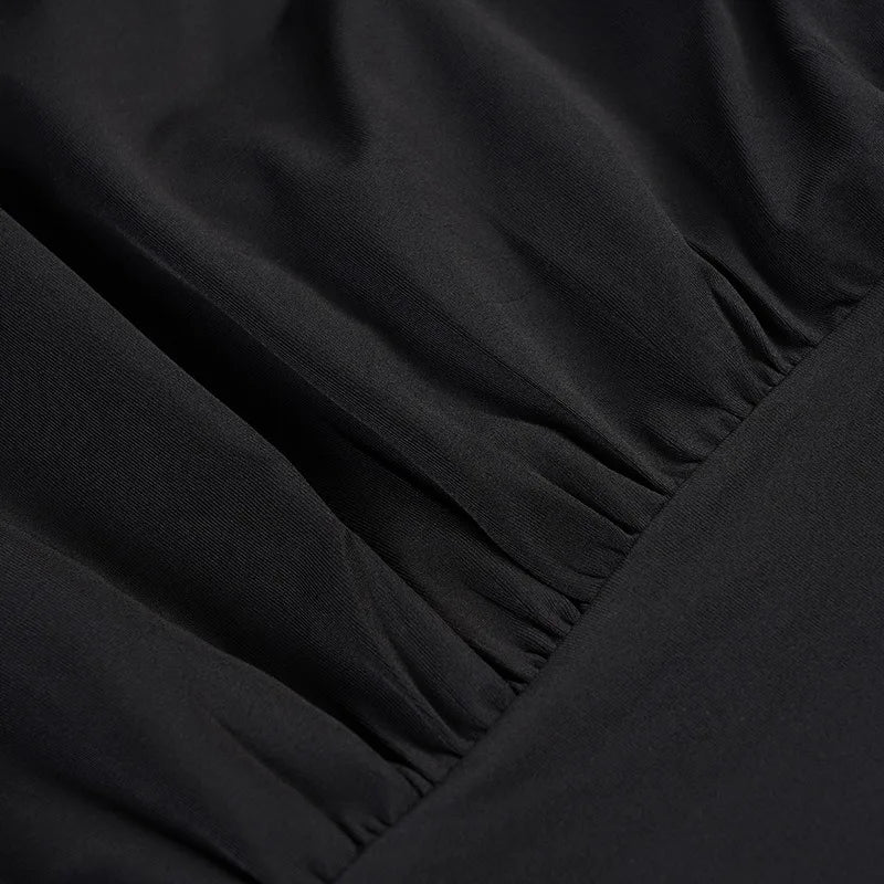 Draped Turtleneck Top