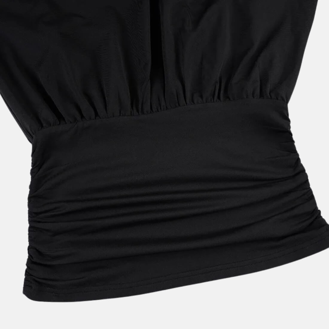 Draped Turtleneck Top