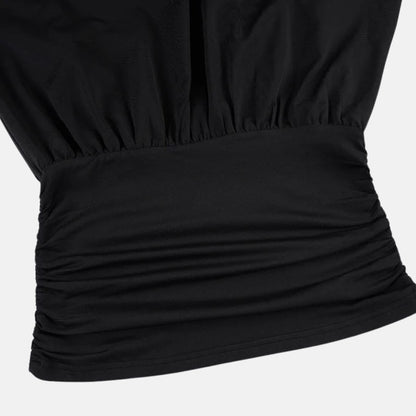 Draped Turtleneck Top