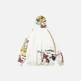 Hipster Graffiti Graphic Hoodie