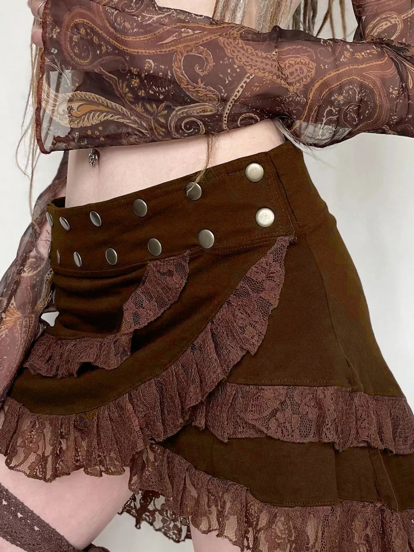 Fairy Grunge Asymmetrical Mini Skirt