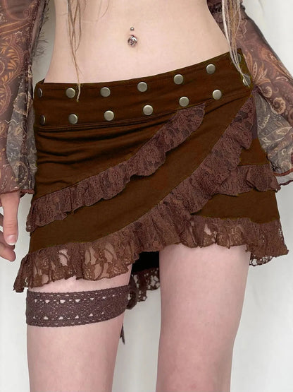 Fairy Grunge Asymmetrical Mini Skirt