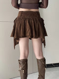 Fairycore Suede Mini Skirt