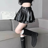 Premium Faux Leather Mini Skort for Chic Style and Comfort