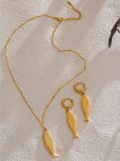Fish Necklace & Earrings Set