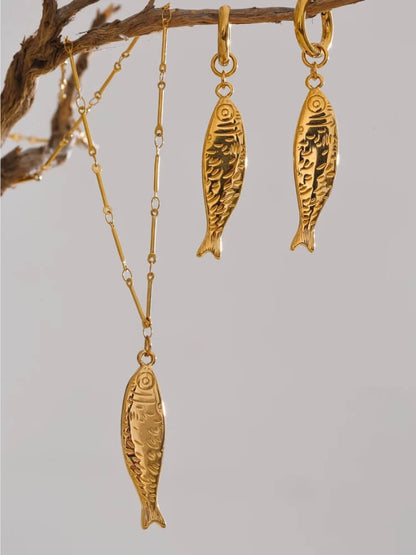 Fish Necklace & Earrings Set
