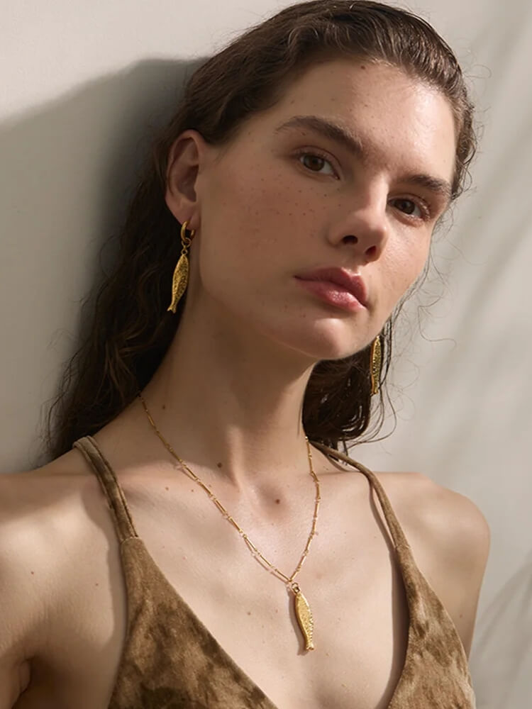 Fish Necklace & Earrings Set
