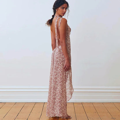 Floral High Slit Maxi Dress