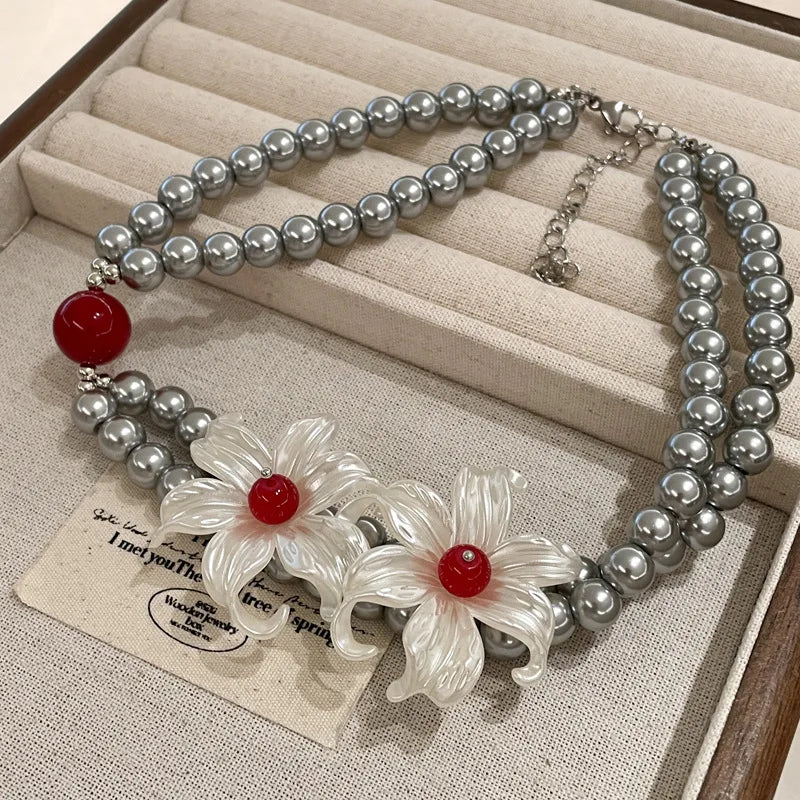 Floral Pearl Necklace