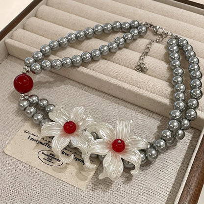 Floral Pearl Necklace