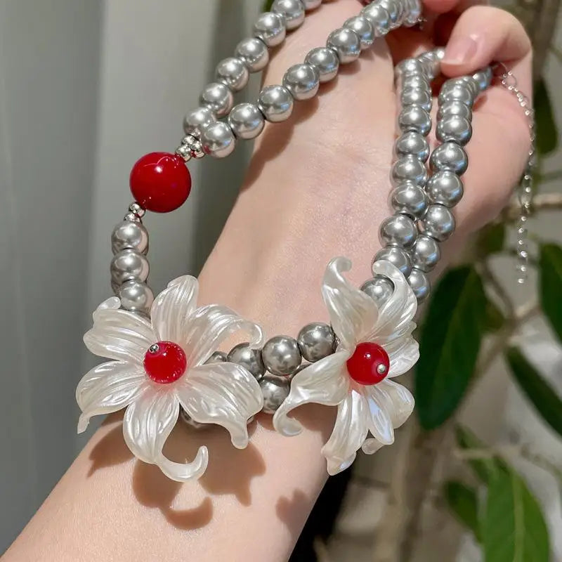 Floral Pearl Necklace