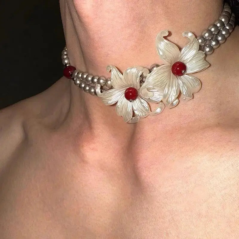 Floral Pearl Necklace
