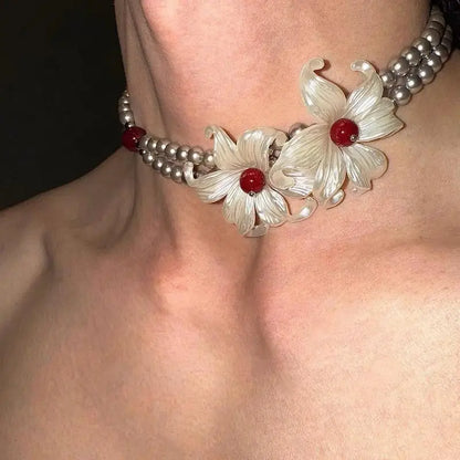 Floral Pearl Necklace