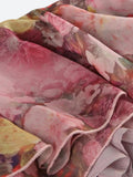 Floral Ruffled Mullet Skirt