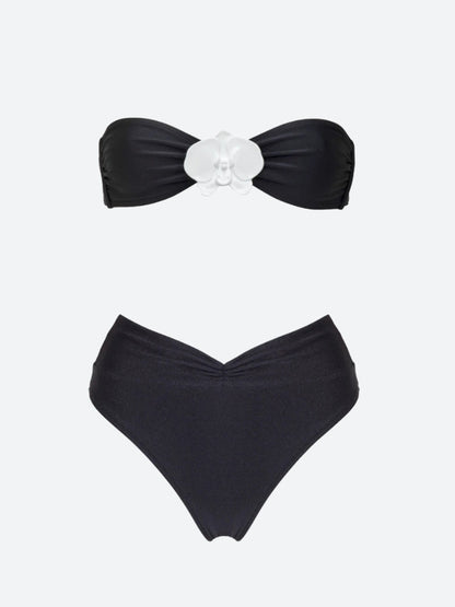 Floral Strapless Bikini Set