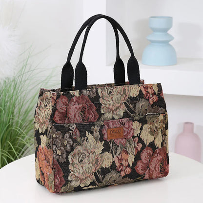 Floral Tapestry Tote Bag
