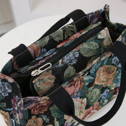 Floral Tapestry Tote Bag