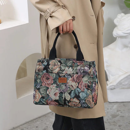 Floral Tapestry Tote Bag