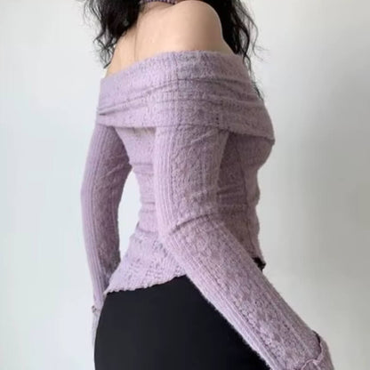Fold-Over Lace Top