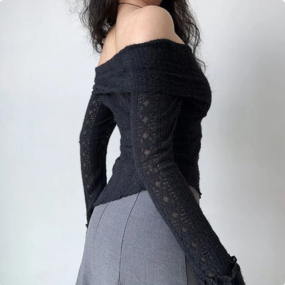 Fold-Over Lace Top