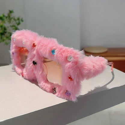 Furry Square Sunglasses