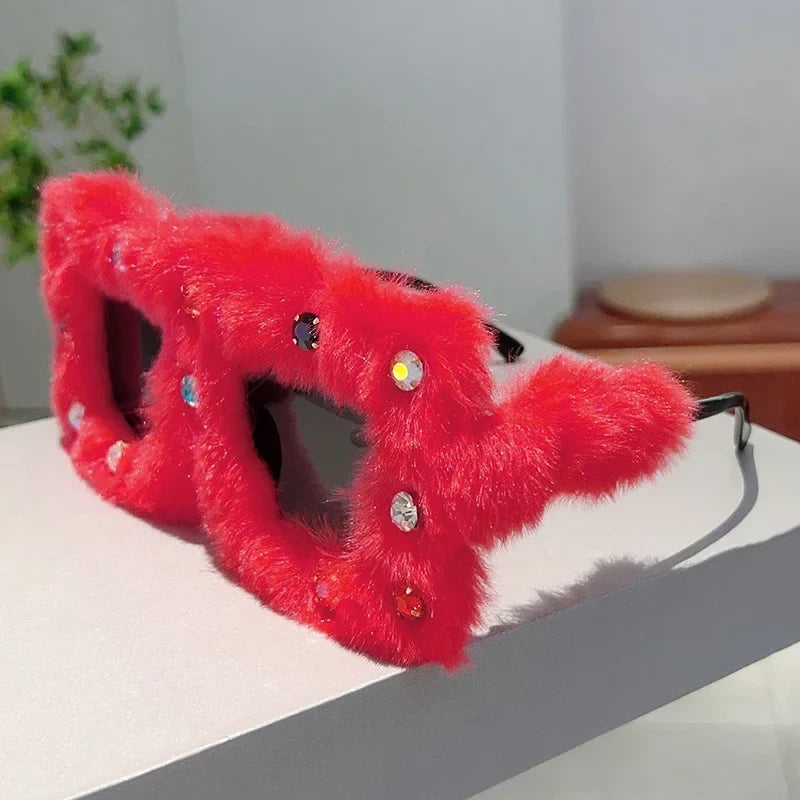 Furry Square Sunglasses