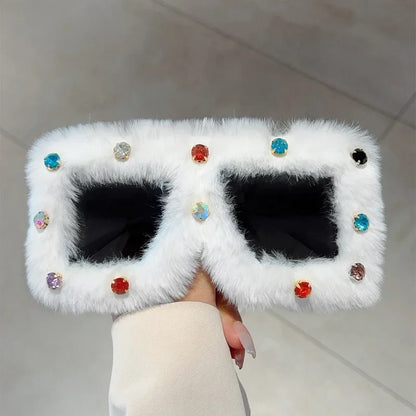 Furry Square Sunglasses