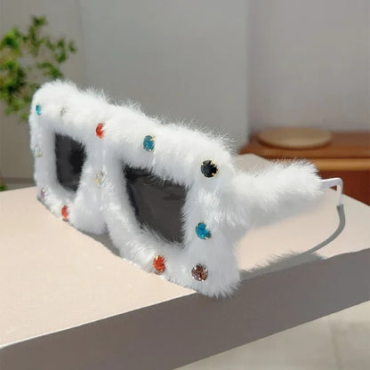 Furry Square Sunglasses