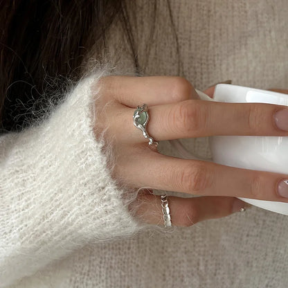 Gemstone Liquid Ring