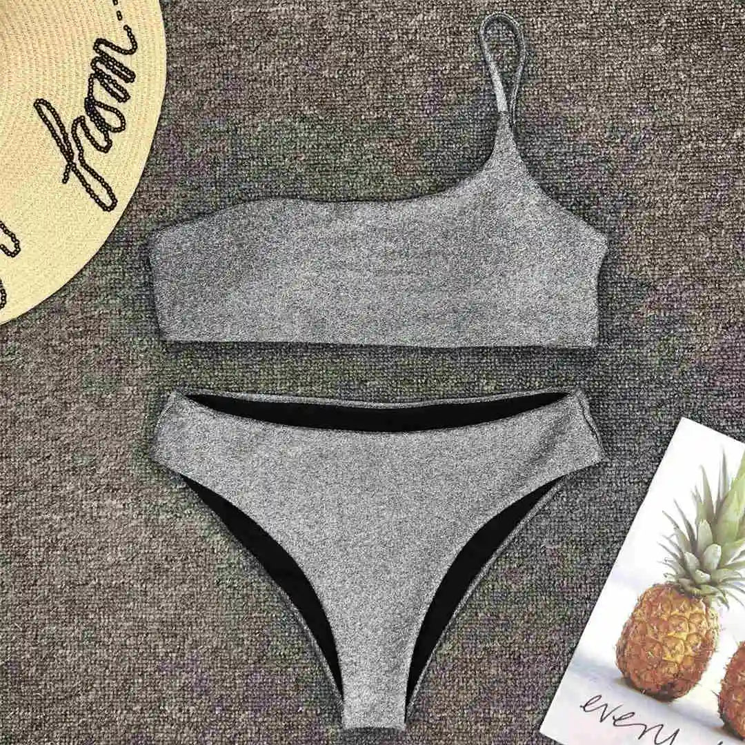 Glitter Gray Bikini Set