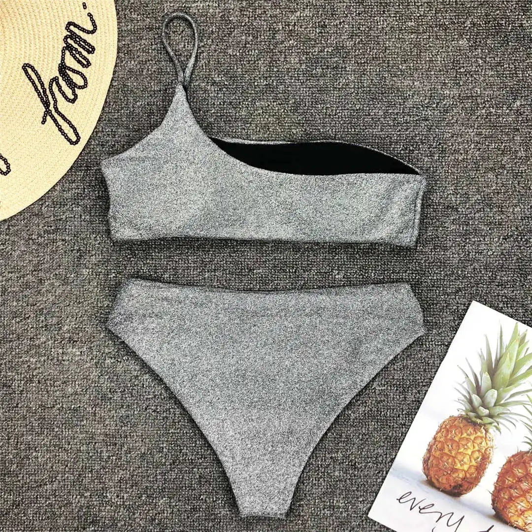 Glitter Gray Bikini Set