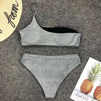 Glitter Gray Bikini Set