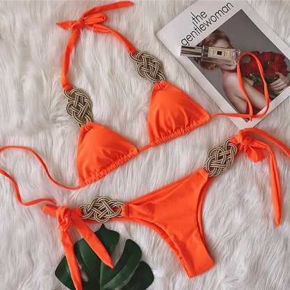 Gold Knot Bikini Set