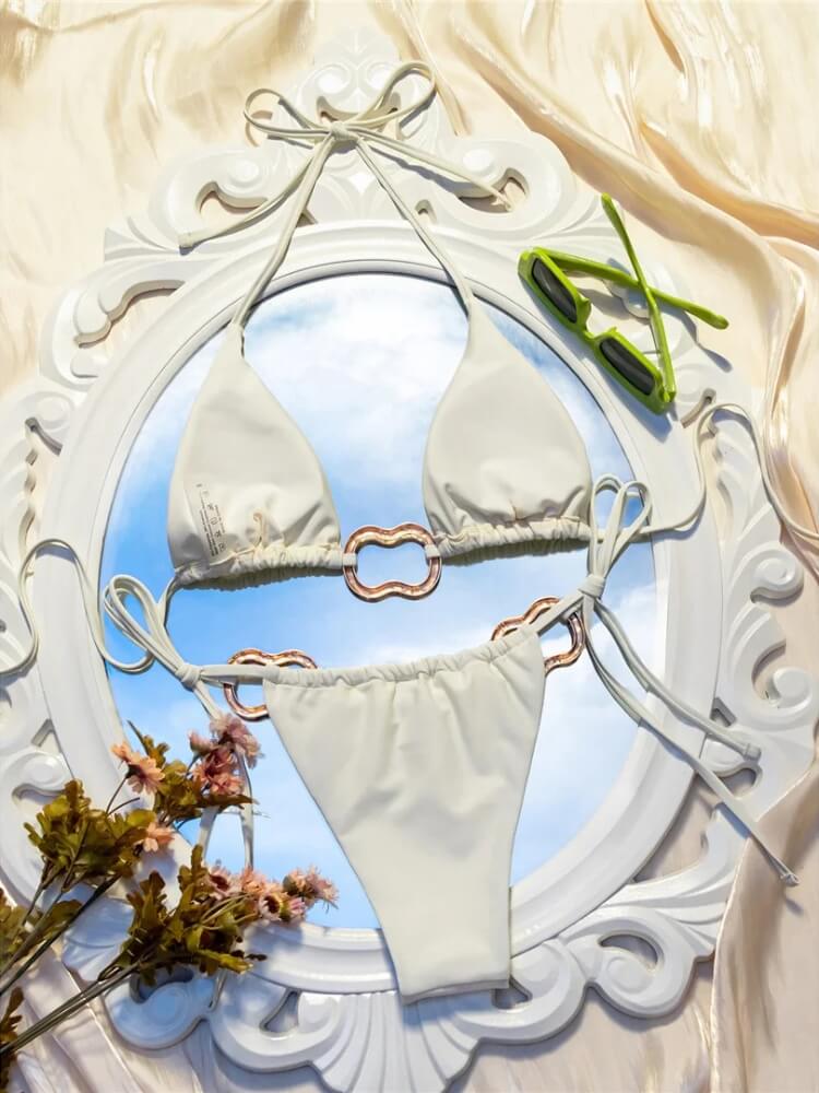 Gold O-Ring Bikini Set
