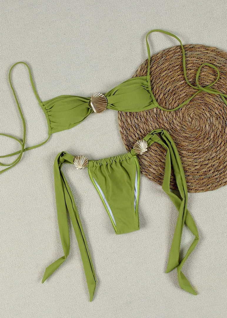 Gold Shell Bikini Set