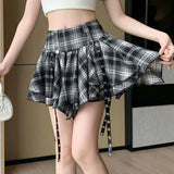 Premium Gothic Asymmetric Skort for Trendy Style