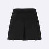 Premium Goth Buckle Pleated Mini Skirt for Trendy Style