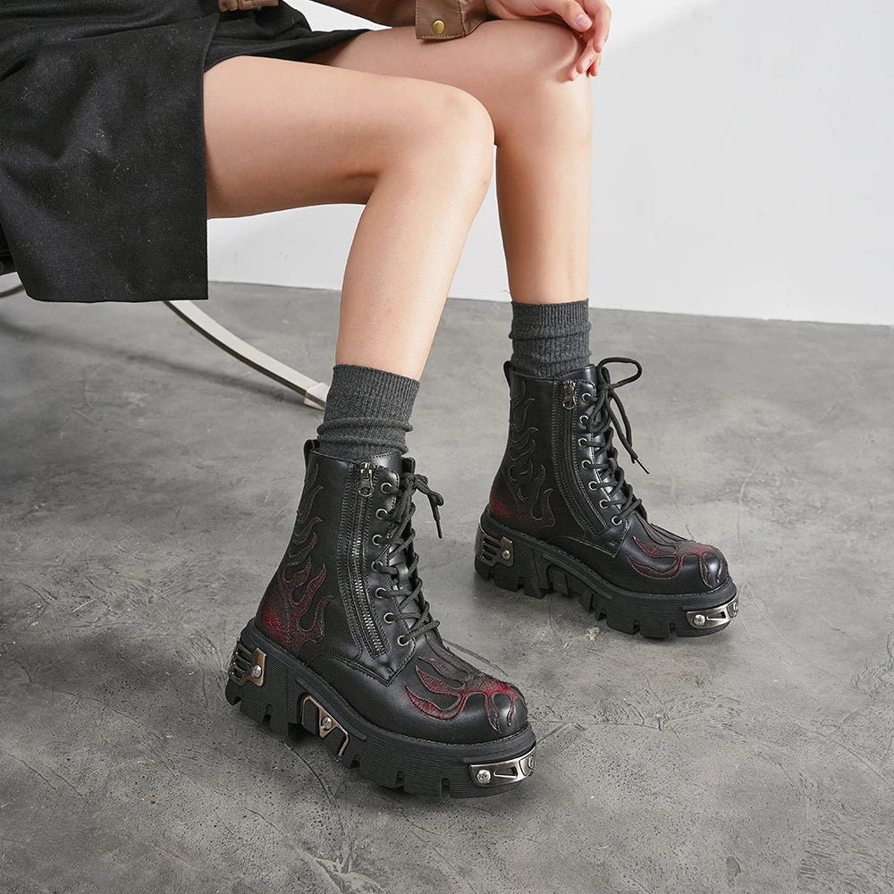 Goth Chunky Platform Boots