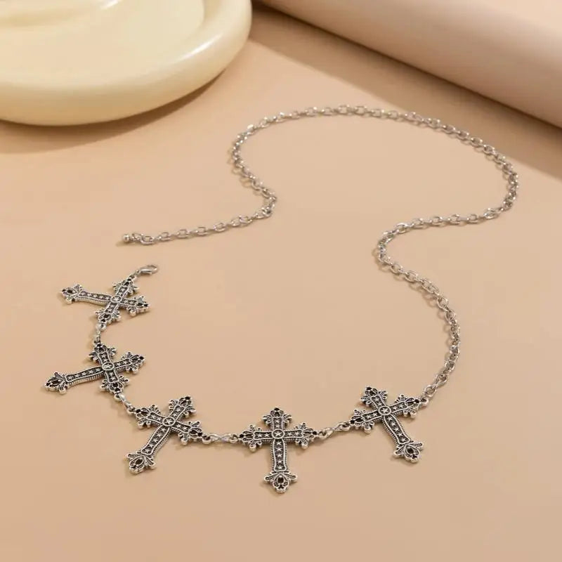 Goth Cross Chain Belt