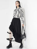 Premium Gothic Layered Midi Skirt for Stylish Outfits