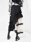 Premium Gothic Layered Midi Skirt for Stylish Outfits