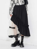 Premium Gothic Layered Midi Skirt for Stylish Outfits