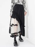 Premium Gothic Layered Midi Skirt for Stylish Outfits