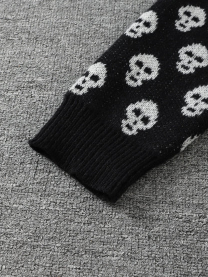 Goth Skull Pullover Sweater