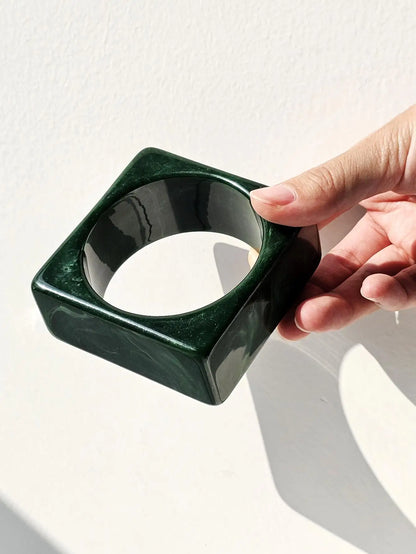 Green Chunky Resin Bracelet