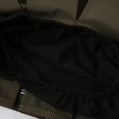 Trendy Grunge Belted Mini Skirt for Chic Casual Style