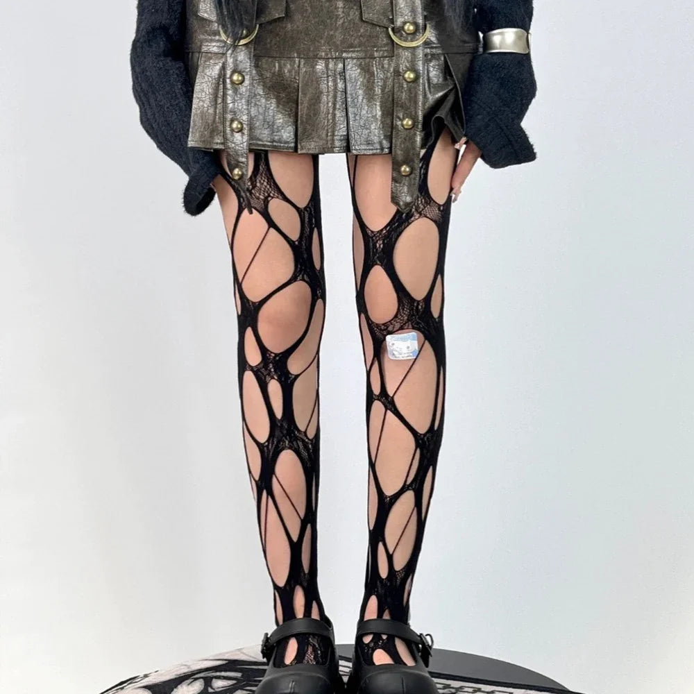 Grunge Cut-Out Tights