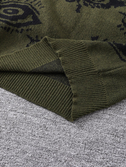 Grunge Eye Pattern Sweater